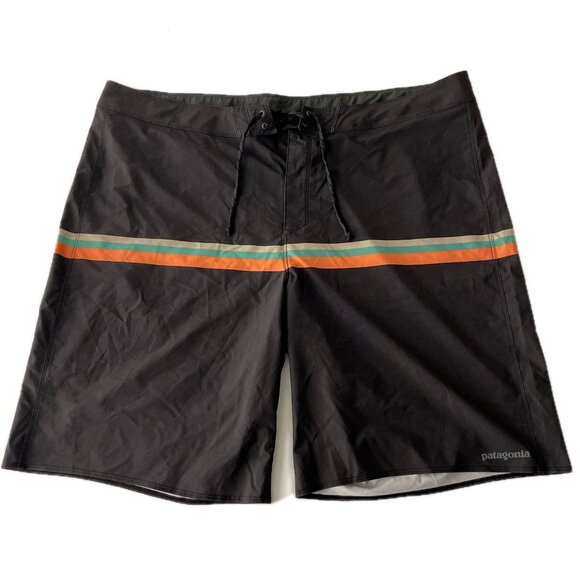 Patagonia Men's Hydro Series Boardshorts Swim Trunks Black Size 42 - Picture 1 of 7
